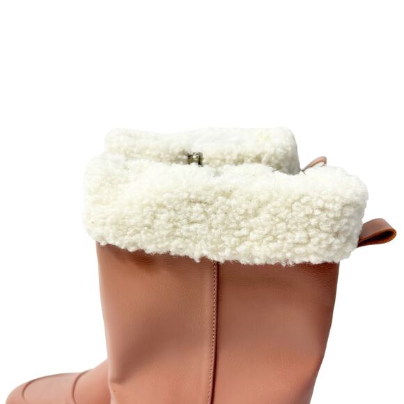 CAPE ROBBIN WIATT WOMEN SHERPA FAUX FUR BOOTS SIZE 8 NEW WITHOUT BOX - Picture 5 of 7